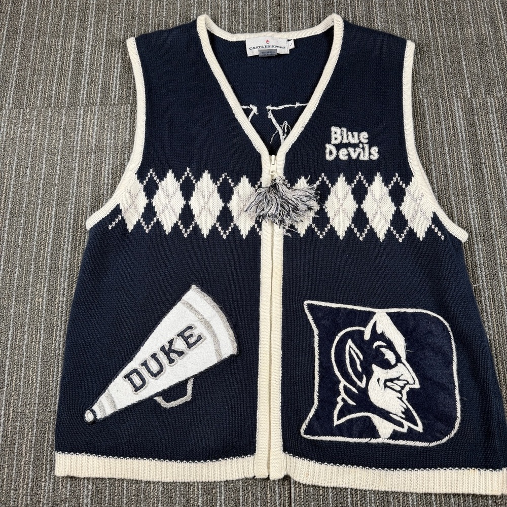 Vintage Castles Sport Blue and White Duke Vest